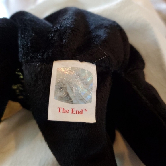 Rare - BLACK BEANIE TY - The End BEAR Ty Beanie Babies - Picture 5 of 9